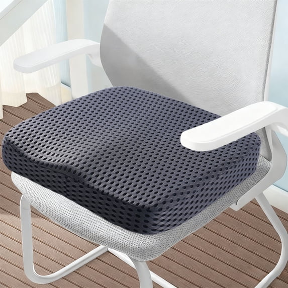Memory Foam Seat Cushion for Office Car Chair, Slow Recovery Square Cushion for All Seasons, Non-Slip Chair Pad