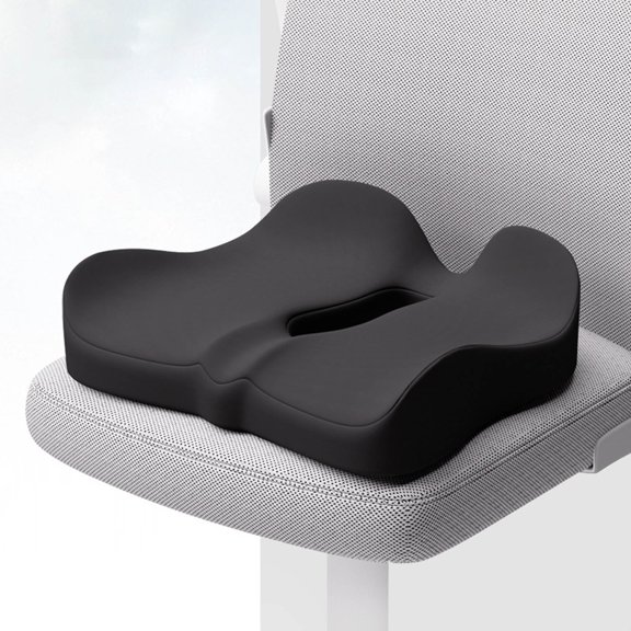 Memory Foam Seat Cushion for Tailbone Coccyx Support Breathable Ergonomic Chair Pad for Car Desk and Wheelchair Use