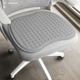 thumbnail image 1 of Memory Foam Seat Cushion in Gray - Cloth Material for Breathability, Provides Comfort for Office & Home Chairs, Ergonomic Design, 1 of 7