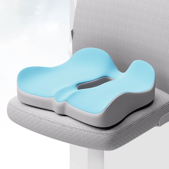 Memory Foam Seat Cushion with Tailbone Coccyx Support Breathable Ergonomic Design for Car and Wheelchair Use