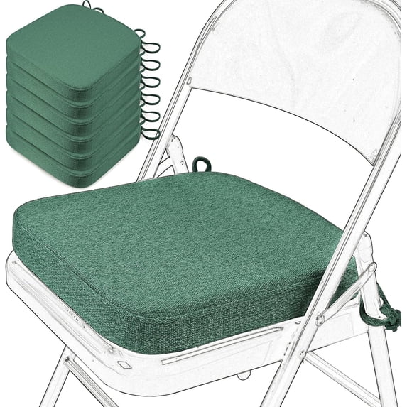 Memory Foam Seat Cushions for Folding Chairs 6 Pack, 2