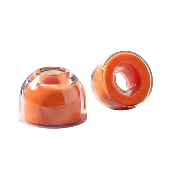 Memory Foam & Silicone Eartips for WF-1000XM6/5/4/3/2, Noise Isolation Earphone Tips with Secure Fit, Orange, 1Pair