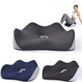 thumbnail image 1 of Memory Foam Sit Bone Relief Seat Cushion for Butt Lower Back Hamstrings Hips Ischial Tuberosity Reduce Fatigue, 1 of 8