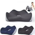 Memory Foam Sit Bone Relief Seat Cushion for Butt Lower Back Hamstrings