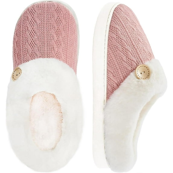 Memory Foam Slippers for Women Men Casual Cozy Fuzzy Bedroom Slippers Women Ladies Slippers Soft Shoes Chinese Slippers House Slippers for Woman Pink Slippers for Women Indoor and Outdoor Blue Navy