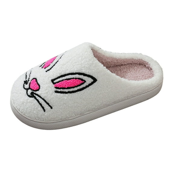 Memory Foam Slippers for Women and Men Casual House Shoes Indoor Cotton Slippers Printed Cotton Winter Home Slippers Black Size 9