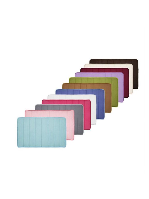Memory Foam Soft Bath Mats - Non Slip Absorbent Bathroom Rugs Rubber Back Runner Mat for Kitchen Bathroom Floors