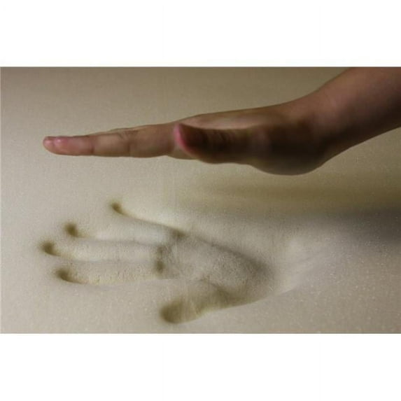 Memory Foam Solutions UBSMSX54ZMP2 Topper Cover and Two Shredded Comfort Pillows and Twin XL 4 Inch Thick 5 Pound Density Visco Elastic Memory Foam Mattress Bed Topper Made in the USA