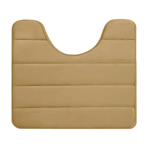 Memory Foam Toilet Bath Mat U-Shaped, Soft and Comfortable, Super Water Absorption, Non-Slip, Thick, Machine Wash and Easier to Dry for Bathroom Commode Contour Rug, 15.7 X 19.7 Inches