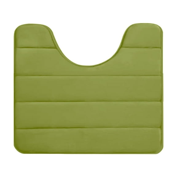 Memory Foam Toilet Bath Mat U-Shaped, Soft and Comfortable, Super Water Absorption, Non-Slip, Thick, Machine Wash and Easier to Dry for Bathroom Commode Contour Rug, 15.7 X 19.7 Inches