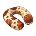 thumbnail image 1 of Memory Foam Travel Neck Pillow For Airplane Car Home Portable Soft Plush Removable Washable Cover Neck Support Pillows Colorful Turkey Pattern, 1 of 8