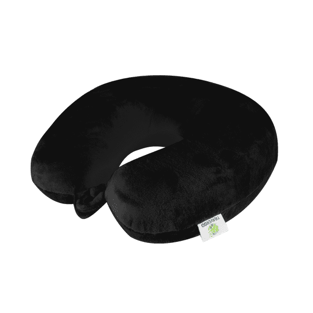 Memory Foam Travel Neck Pillow Plush Covering TR1060BK