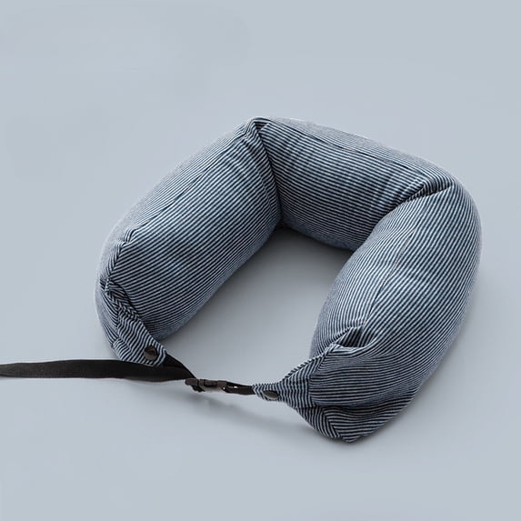 Memory Foam Travel Neck Pillow, U-Shaped Ergonomic Head Support Cushion with Adjustable Strap, Removable Washable Cover for Airplane, Car, Office