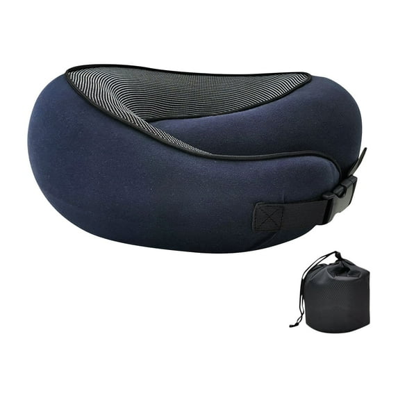 Memory Foam Travel Neck Pillow with Cervical Support - U-Shaped Plane Nap Pillow for Long Flights, Jet Lag Recovery