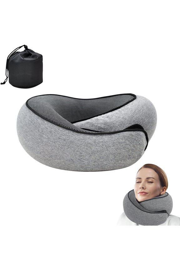 Memory Foam Travel Pillow, Travel Sleeping Pillow, Neck Pillow, Suitable for use in Any Sleeping Position on The Plane, car, Office, Sleeping Upright