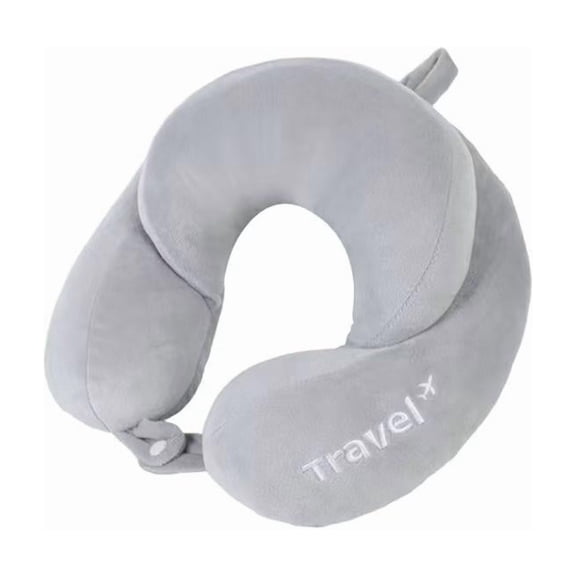 Memory Foam Travel Pillow U Shaped Support Pillow with Button, Super Lightweight Great Headrest For Airpl Portable