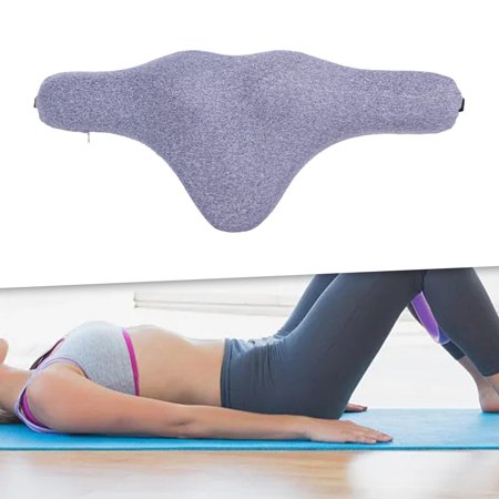 Memory Foam Waist Support Pillow Removable Ergonomic for Sofa Recliners Bed Blue