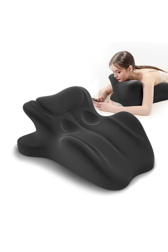 Memory Foam Wedge Pillow  27 Angled Support For Neck And Waist Multi-position (black)
