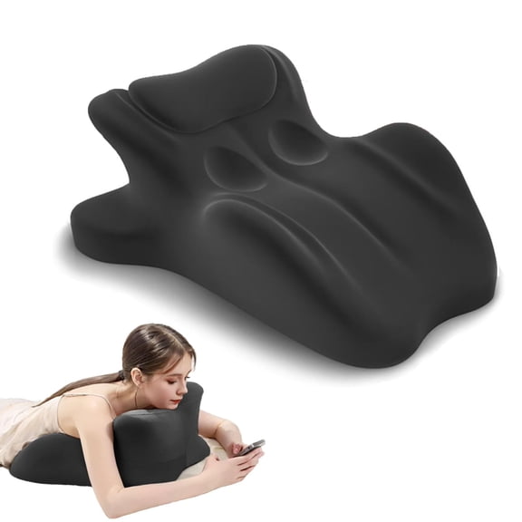 Memory Foam Wedge Pillow, Ergonomic 27-Degree Angle Support for Back, Neck & Legs, Multi-Use Lounger Cushion for Reading, Sleeping, Reclining  Removable Washable Cover