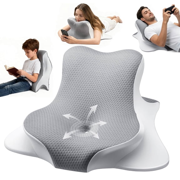Memory Foam Wedge Pillow Neck and Body Support for Reading, Gaming, and Recovery