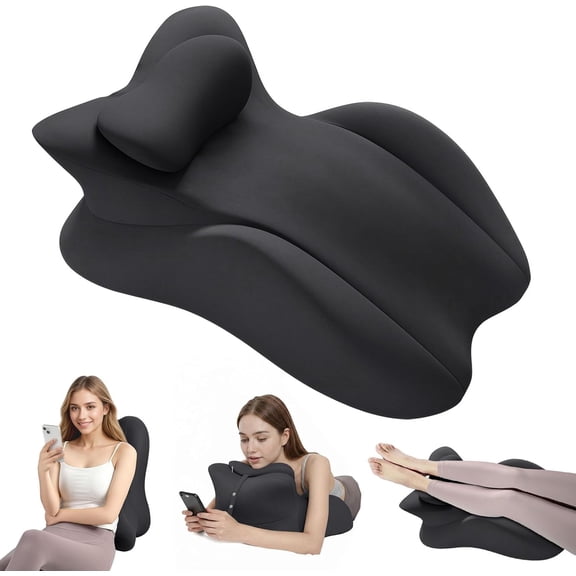 Memory Foam Wedge Pillow, Multi-Position Support Pillow for Adults, Ergonomic Prone Pillows with Removable Cover for Sleeping, Reading, Acid Reflux, Back,Neck, Legs Elevation