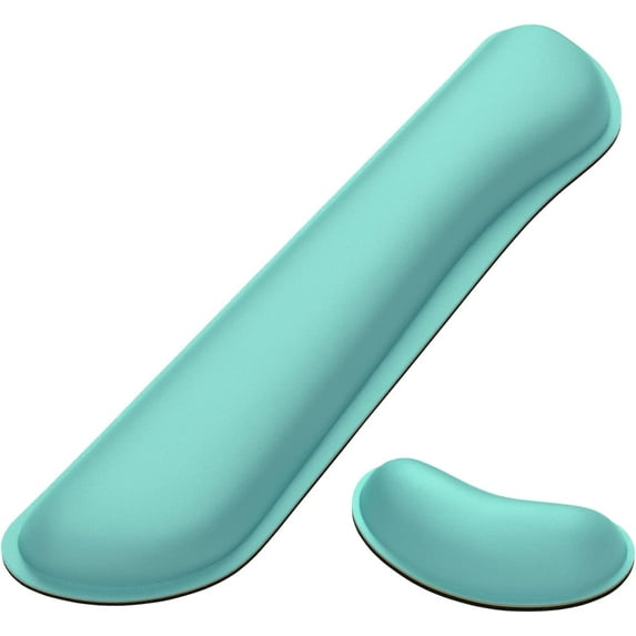 Ergonomic Gel Memory Foam Keyboard Wrist Rest & Mousepad Rests for Computer, Wrist Rest for Typing, Laptop, and Mouse Desk Pads Support Hand and Arm, 2 Piece Pad for Office and Travel