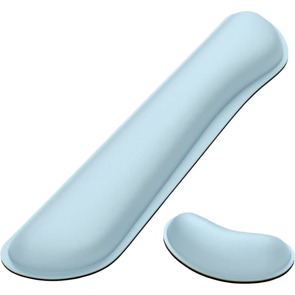 Memory Foam Wrist Rest for Computer Keyboard,Mouse,Ergonomic Design for Typing Pain Relief,Desk Pads Support Hand and Arm,Mousepad Rests,Stain Resistant,2 Piece Pad