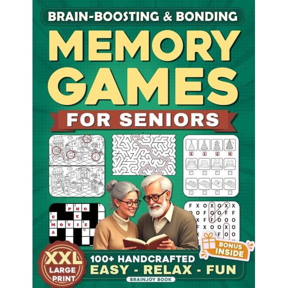 Memory Games for Seniors: Brain Boosting & Bonding Adult Activity Books XXL (Spiral Bound)