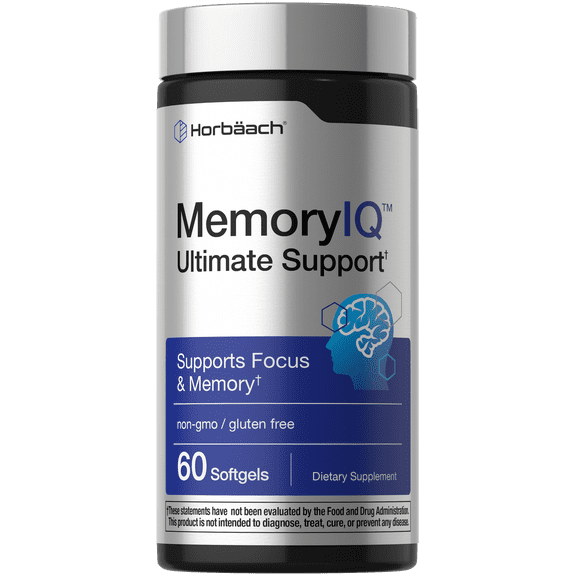 Memory IQ Brain Support Supplement | 60 Softgels | by Horbach
