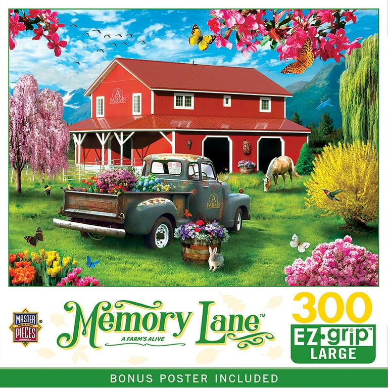 MasterPieces Memory Lane Farm's Alive 300 Piece EZ Grip Puzzle for