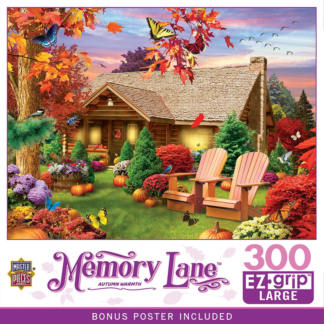 MasterPieces Memory Lane Autumn Warmth 300 Piece EZ Grip Puzzle 18x24 ...