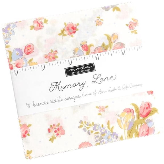 Moda Fabrics Memory Lane Charm Pack by Brenda Riddle Designs 5-inch Precut Fabric Squares (42 pcs)