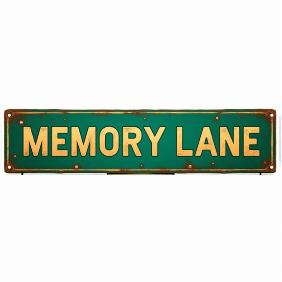 "Memory Lane" Tin Sign - 16x4 Inches Vintage Decor for Wall, Ideal for Living Room, Bedroom, Porch | vintage decor for home, family sign, unique wall decor