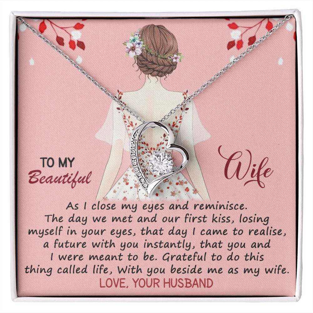 Personalized Couple Forever Love Necklace - Gift For Wife From Husband