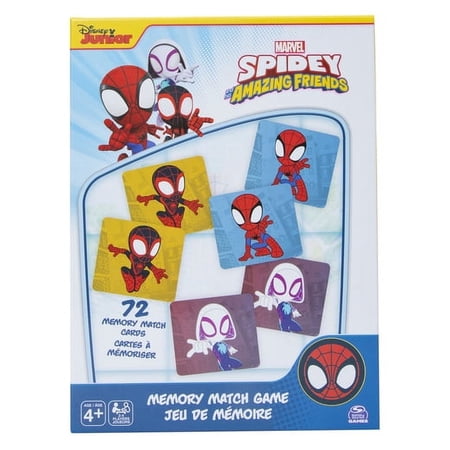 Memory Match Game Amazing Spidey And Friends - 72 Memory Match Cards - Age 4+