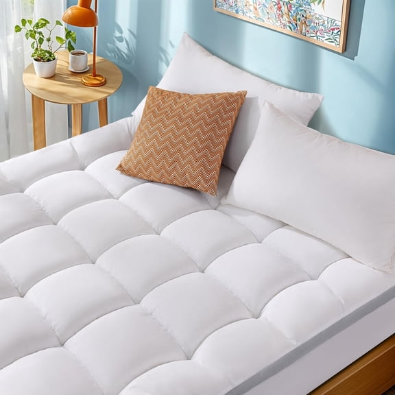 Memory Mattress Pad with Breathable Air Mesh Sides, Mattress Pad for , Extra Thick Cooling Pillow Top with 6"-18" Deep Pocket(60"x80")