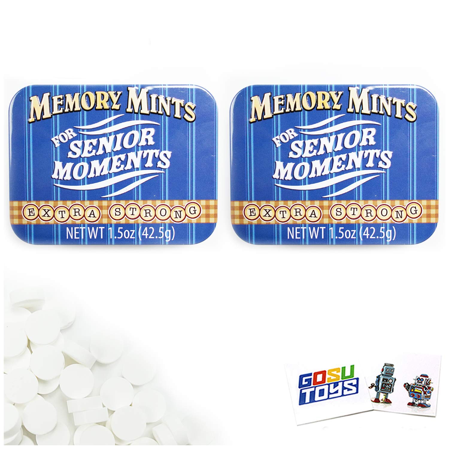 Memory Mints 2 Pack For Senior Moments Fun Gag Tin Extra Strong
