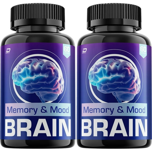 Memory Mood Supplement Capsules – Memory and Mood Natural Blend Memory Focus, 2 Pack, 120 Capsules