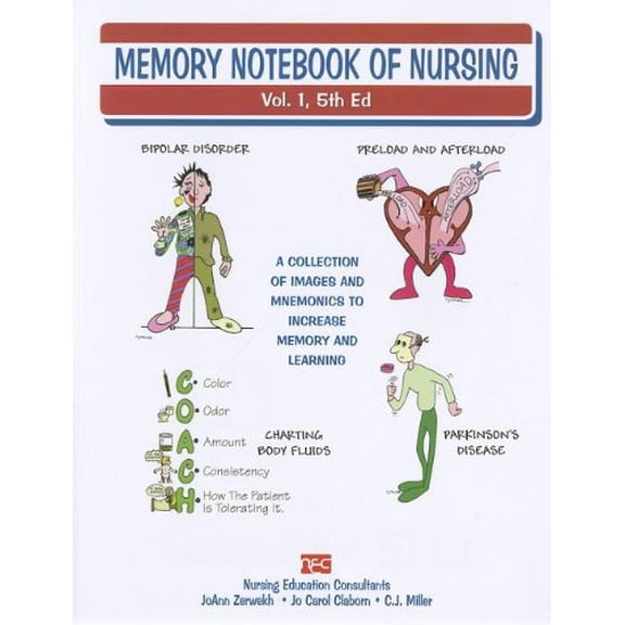 Pre-Owned Memory Notebook of Nursing: A Collection of Images and Mnemonics to Increase Memory and Learning: 1 Paperback