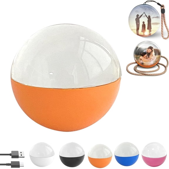 Memory Orb Ball,memory sphere,2.7" Crystal Ball Video Player Memory Orb Lamp Personalized Uploadable Videos & Photos Video Gift for Couples Friends Anniversary Birthday Christmas Gifts