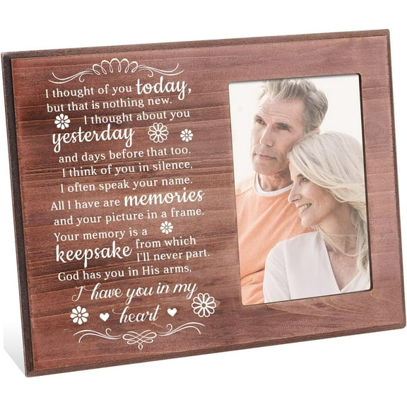 Memory Picture Frame 15x10cm I Have You In My Heart Sympathy Gifts Frames Memorial Photo Frame Bereavement Gifts Frame Wood Photo Frame for Loss of Loved One