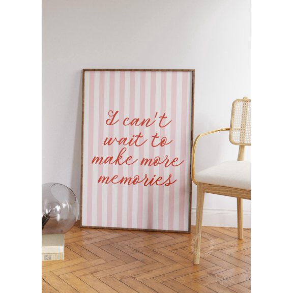Memory Quote Wall Art Typography Decor Living Room Bedroom Office