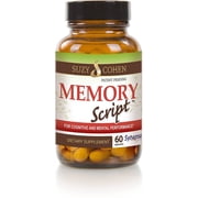 Memory Script - Cognitive and Mental Performance Supplement - 60 ct - by Suzy Cohen, RPh