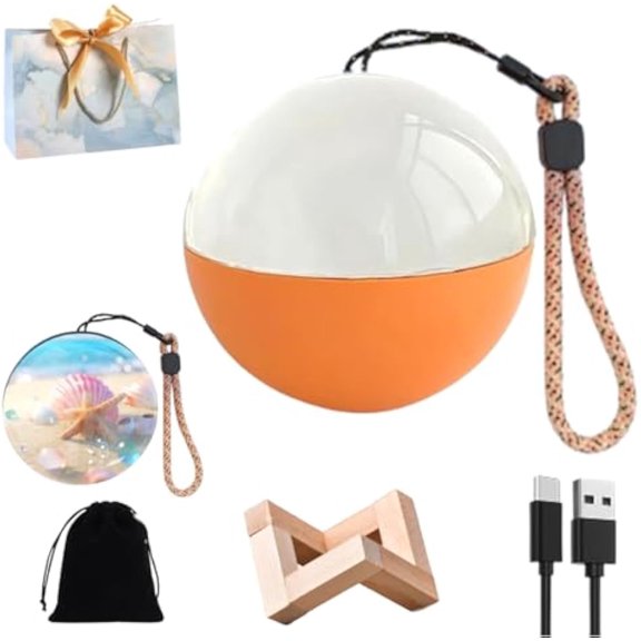 Memory Sphere Lamp, Personalized 3D Memory Orb Lamp, Memory Orb Video Crystal Ball,2.7" Memorys Sphere Lamps Video, for Bedroom, Living Room, Home Decor, Holiday & Birthday Gifts