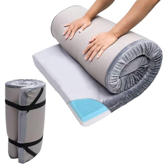 Memory Sponge Camping Mattress Is Suitable For Adult Waterproof Sleeping Mats Roll Up Floor Mattresses Foldable And Guest Mattresses.