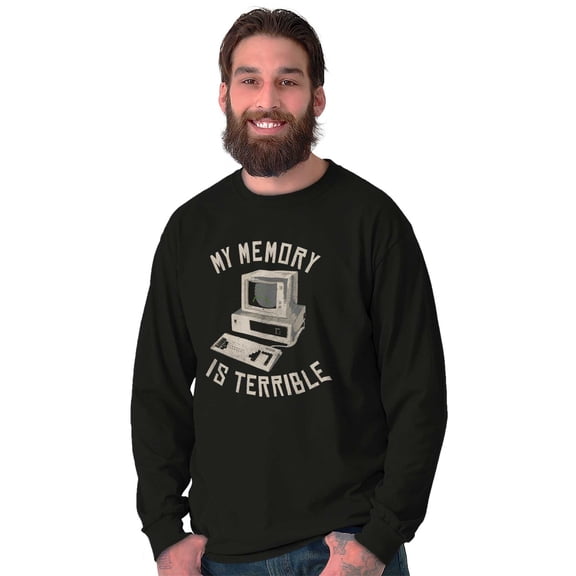 Memory Terrible Funny Gaming Gamer Long Sleeve TShirt Men Women Brisco Brands X