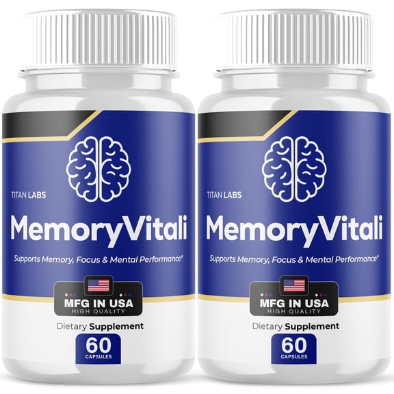 Memory Vitali Advanced Formula Brain Support Pills Maximum Strength Supplement MemoryVitali 120 Capsules