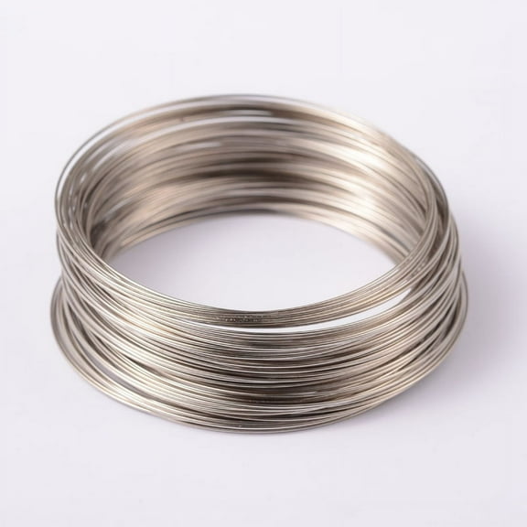 Memory Wire for Bracelet Making Steel Wire Platinum 22 Gauge 0.6mm Inner Diameter: 65mm about 1500 circles/1000g