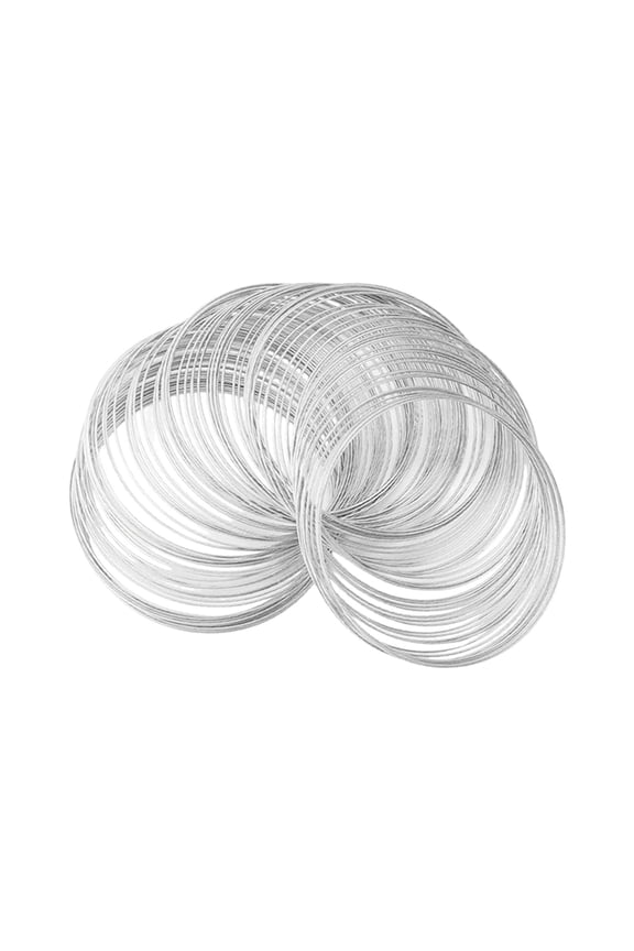 Memory Wire for Jewelry Making, Metal Wire, 100 Loops Strong Jewelry Wire, Beading Wire for Cuff Bangle, Necklace, DIY Crafts Making Supplies