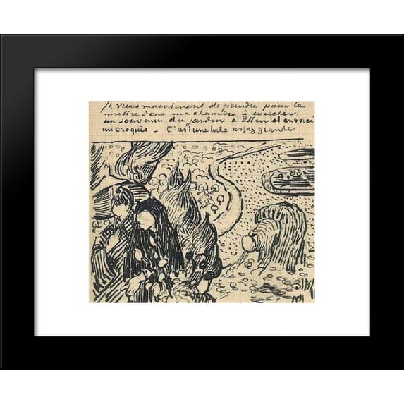 Memory of the Garden at Etten 20x24 Framed Art Print by Vincent van Gogh